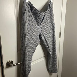 Plaid trousers matches blazer